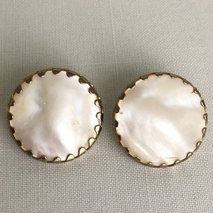 Vintage Sarah Coventry Mother Of Pearl Earrings